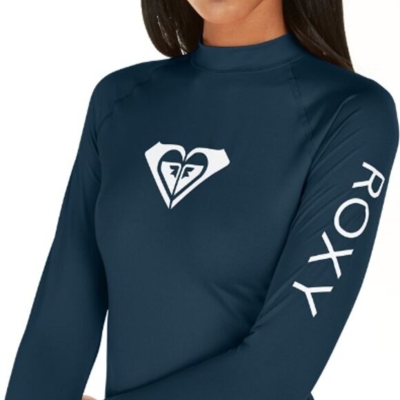 NWT! Roxy Beach Classics Long Sleeve Swimsuit Cover Up Rash Guard Shirt NEW! - Picture 2 of 4